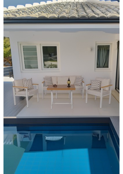 Balkon Mobilyası, Bahçe Takımı, Kafe Koltuğu, Bekleme Alanı Koltuğu, 1 +1 + 3+ Masa