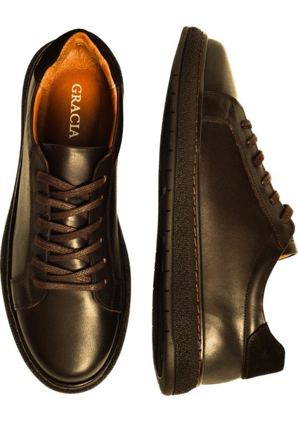 Erkek Siyah Sneakers Hakiki Deri Ayakkabı Rahat Tabanlı Günlük Ofis Ortopedik Kaymaz Okul Casual Şık