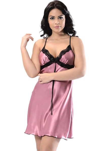 Gül Kurusu Saten Gecelik - M-367 fırsatları