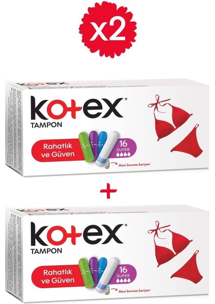Tampon 16'lü Süper - 2'li Paket