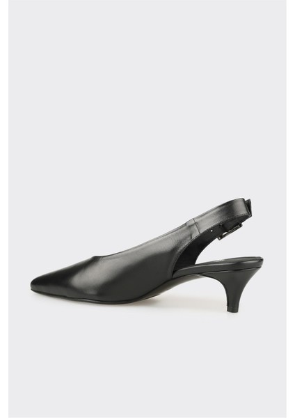 Siyah Deri Kadın Ayakkabı modelleri