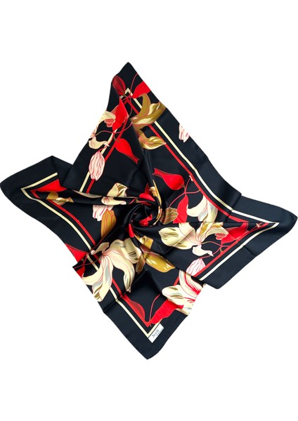 Çiçek Desen Sura Ipek Eşarp