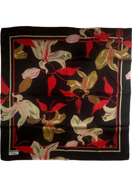 Çiçek Desen Sura Ipek Eşarp modelleri