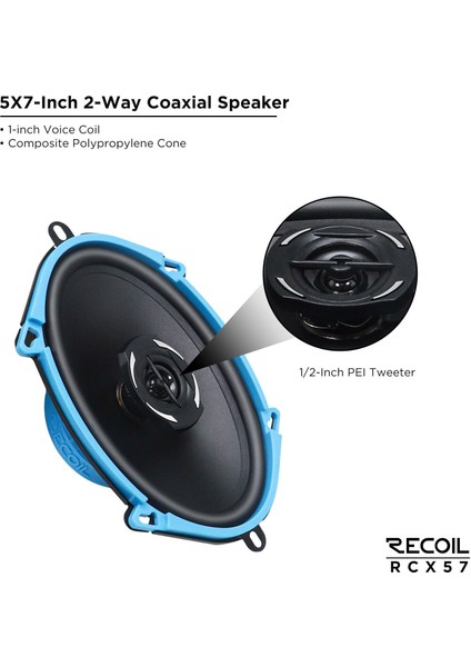 RCX57 Oval Koaksiyel Hoparlör (200 Watt) modelleri