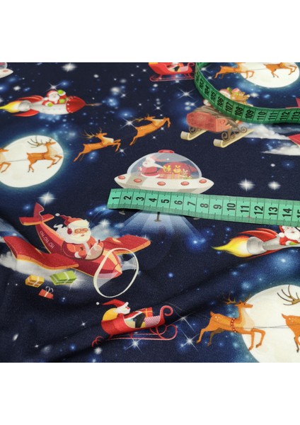 Baskılı %100 Pamuk Interlok Kumaş | Yılbaşı Noel Baba fiyatları
