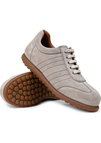 Erkek Hakiki Süet Gri Günlük Ayakkabı - 01826MGRIC10 modelleri