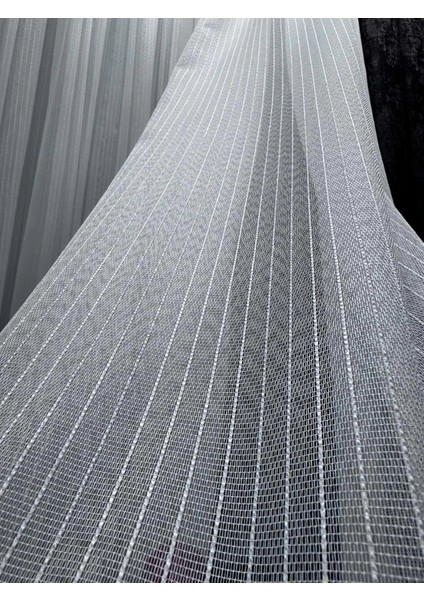 Nivemeshome Sedef 1811 1/3 Sık Pileli Çizgili Tül Perde Apm indirimleri