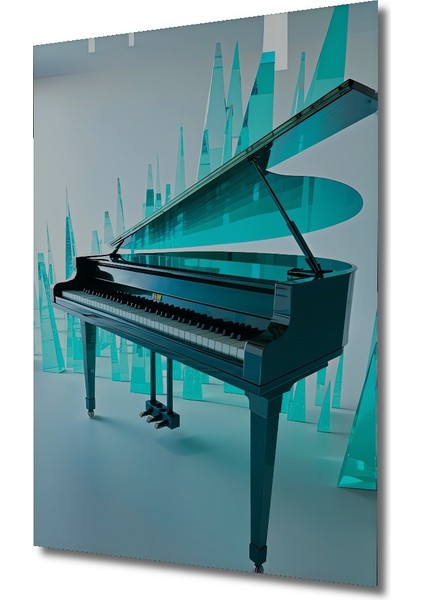 Kristal Düşler Piyano Modern Sanat Ev/işyeri/ofis Dekoratif Ahşap Kare Tablo fiyatları
