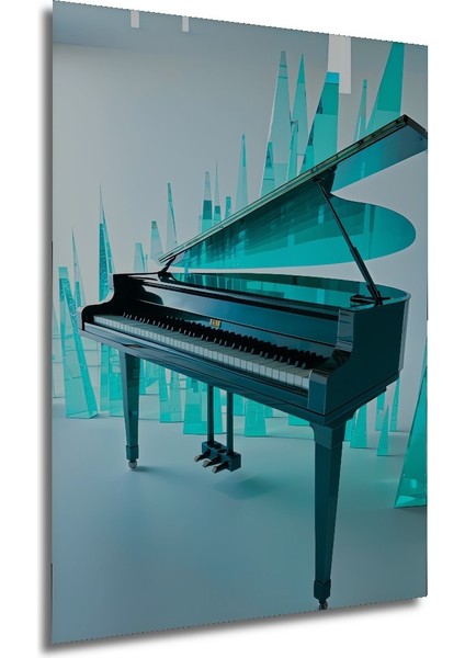 Kristal Düşler Piyano Modern Sanat Ev/işyeri/ofis Dekoratif Ahşap Kare Tablo modelleri