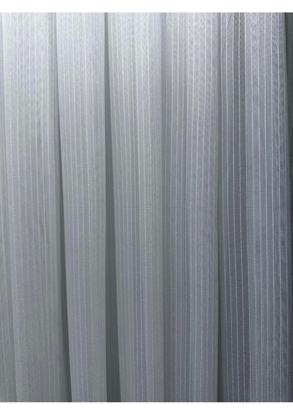 Nivemeshome Sedef 1811 1/3 Sık Pileli Çizgili Tül Perde Apm