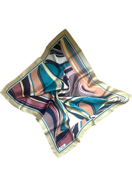 Çizgili Sura Ipek Eşarp