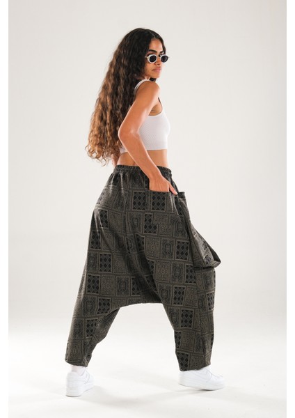 Poker Desenli Avangard Şalvar Pantolon fiyatları