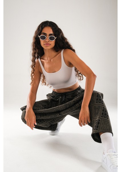 Poker Desenli Avangard Şalvar Pantolon indirimleri