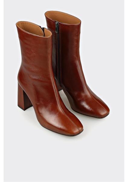 Kahve Deri Kadın Klasik Bot fiyatları