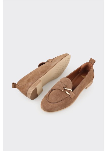 Kahve Deri Kadın Loafer modelleri
