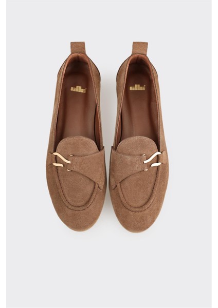 Kahve Deri Kadın Loafer fırsatları