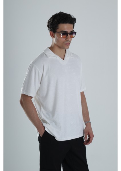 Erkek Beyaz T-Shirt Dokuma Kumaş modelleri
