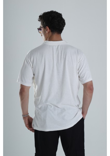 Erkek Beyaz T-Shirt Dokuma Kumaş fırsatları