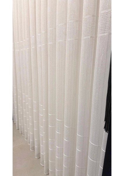 Nivemeshome Karan Gümüş 1/3 Sık Pileli Tül Perde Apm