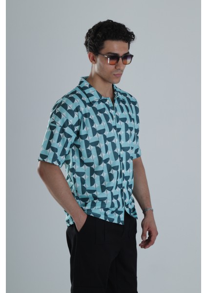 Erkek Küre Desenli Hawai Gömlek modelleri