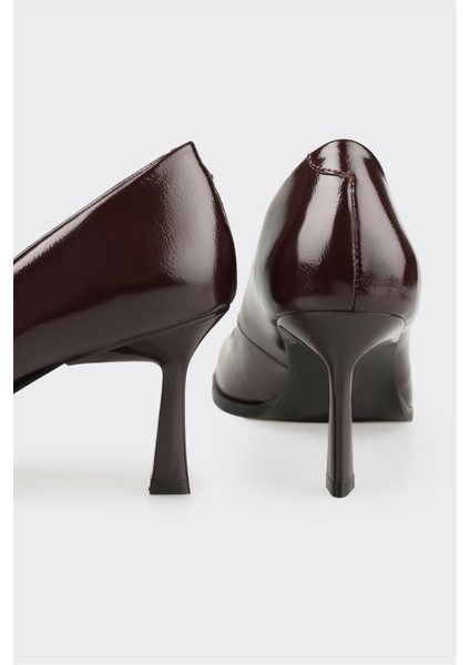 Bordo Deri Kadın Ayakkabı fırsatları