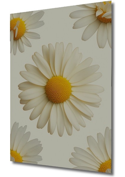 Papatya Bahçesi Yağlı Boya Görünümlü Dekoratif Ahşap Ev/işyeri/ofis Kare Tablo fiyatları