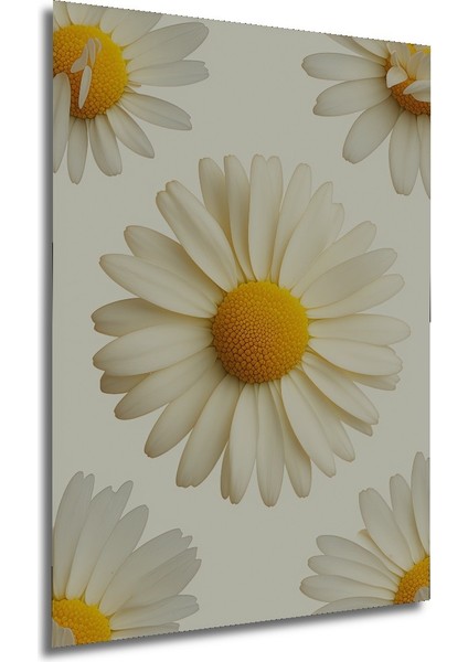 Papatya Bahçesi Yağlı Boya Görünümlü Dekoratif Ahşap Ev/işyeri/ofis Kare Tablo modelleri