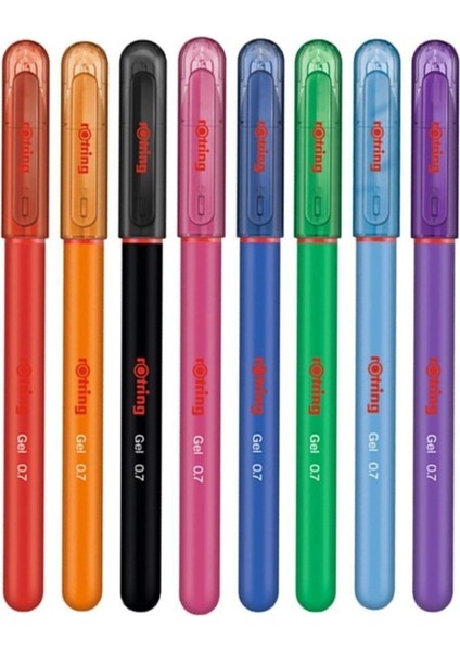 Jel Roller Kalem Seti 0.7 mm 8 Renk Karışık fiyatları