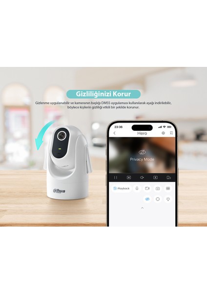 Hero C1 Akıllı Kamera - Akıllı Ev Kamerası 360 Hd 1600P 2mp (Dahua Türkiye Garantili)
