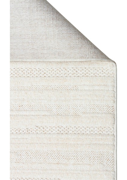 Joy 01 Beyaz - Yumuşak Dokulu Hav Yapmayan Modern Salon Halısı