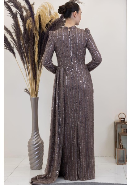 Bergüzar Tesettür Abiye Vizon modelleri