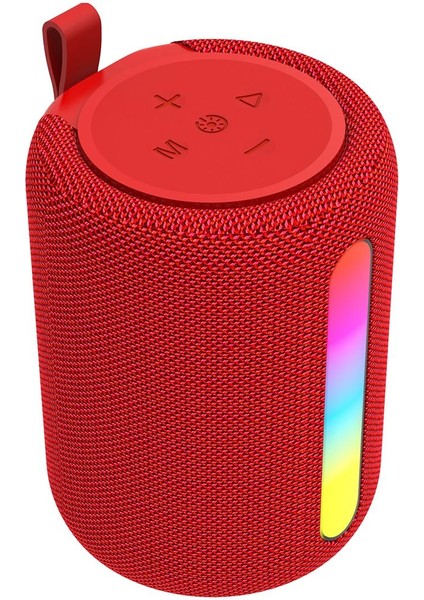 PBS228 Işıklı Taşınabilir Kablosuz Bluetooth Speaker Hoparlör 1200 Mah Kırmızı fiyatları