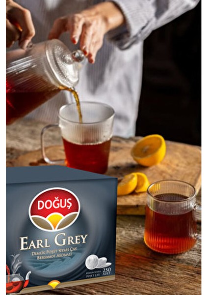Earl Grey Demlik Poşet Çay 250 Adet Bergamot Aromalı Pratik ve Hızlı Hazırlama fiyatları