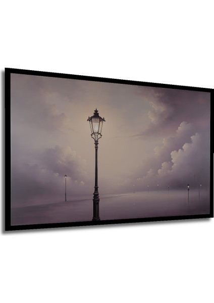 Çerçeve Görünümlü Sisli Lamba Yağlı Boya Görünümlü Dekoratif Ahşap Ev/işyeri/ofis Kare Tablo modelleri