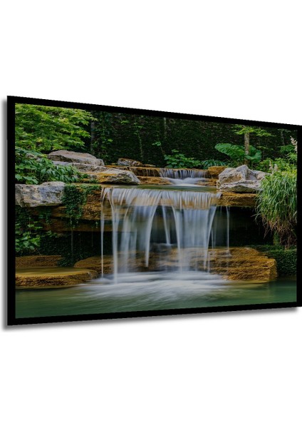 Çerçeve Görünümlü Doğal Dekoratif Ahşap Şelale Cenneti Ev/işyeri/ofis Kare Tablo modelleri