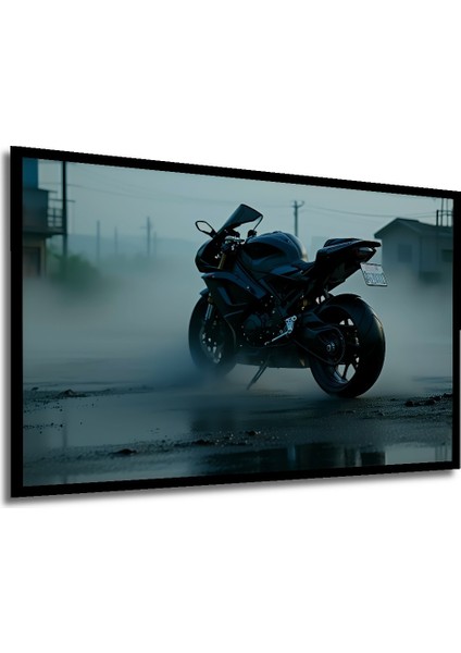 Çerçeve Görünümlü Siyah Motor Tutkusu Dekoratif Ahşap Dekoratif Ev/işyeri/ofis Kare Tablo modelleri