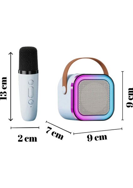 Rgb Taşınabilir 2 Mikrofonlu Karaoke Seti Ktv Bluetooth Çift Mikrofonlu Hoparlörlü Karaoke Set modelleri
