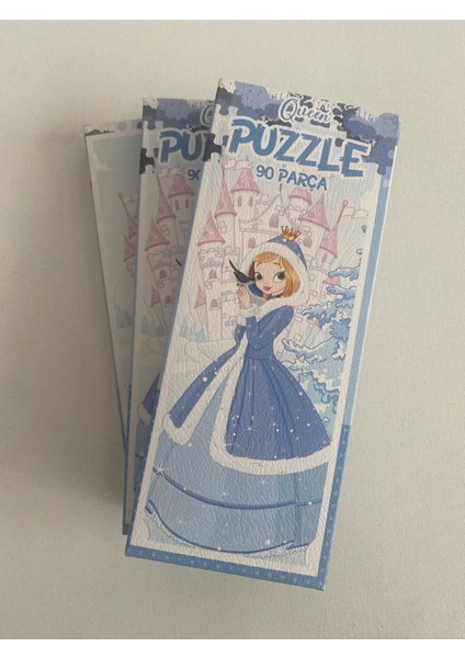 Mavi Prenses Temalı 90 Parça Puzzle