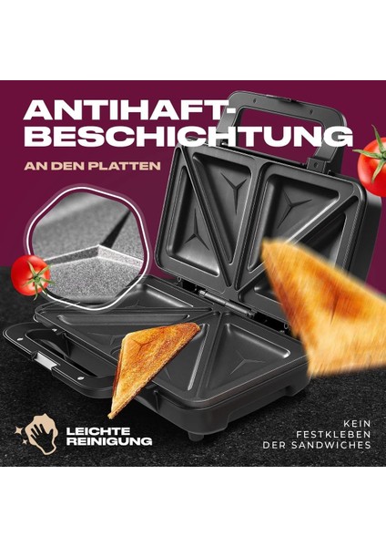 Proficook Pc-St 1092 Xxl Sandviç Tost Makinesi – 900W Elektrikli Sandwichtoaster, Extra Büyük Plakalar & Antihaft Kaplama fırsatları