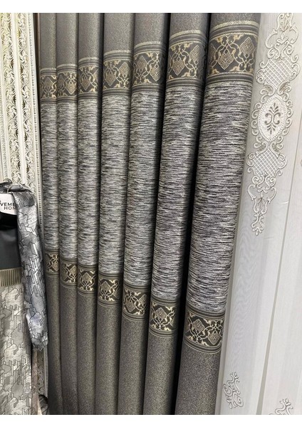 Nivemeshome Likya FT632120 V-5302 Toprak 1/3 Sık Pileli Fon Perde Apm indirimleri