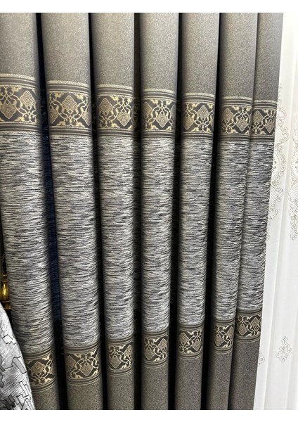 Nivemeshome Likya FT632120 V-5302 Toprak 1/3 Sık Pileli Fon Perde Apm