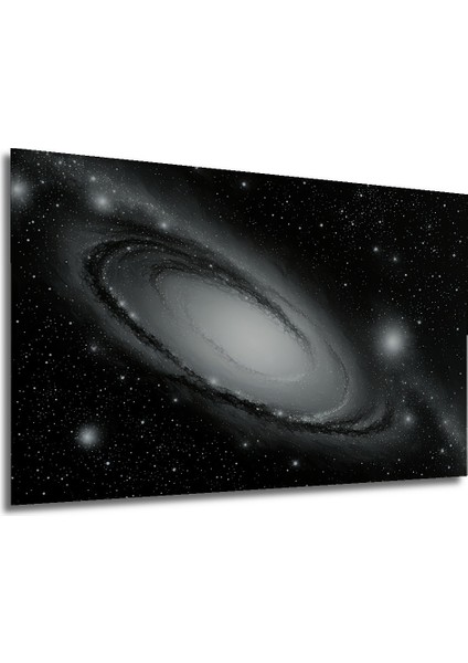 Andromeda Gökadası Yağlı Boya Görünümlü Dekoratif Ahşap Ev/işyeri/ofis Kare Tablo modelleri
