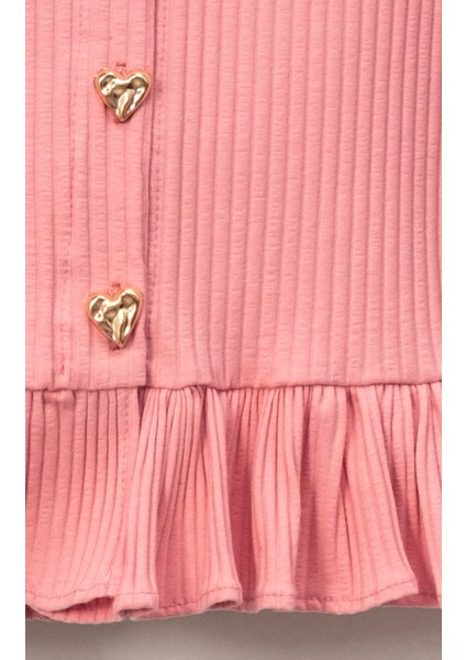 Fırfırlı Fitilli Kumaş Kız Çocuk Uzun Kollu Hırka modelleri