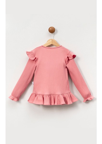 Fırfırlı Fitilli Kumaş Kız Çocuk Uzun Kollu Hırka indirimleri