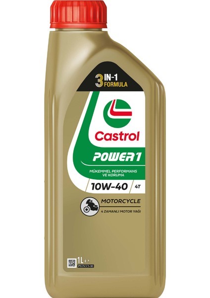 Power 1 4T 10W-40 1 Litre Motorsiklet Yağı ( Üretim Yılı 2025 )
