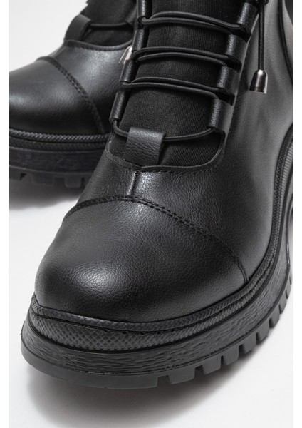 Kadın Bağcıklı Bot Siyah Cilt modelleri