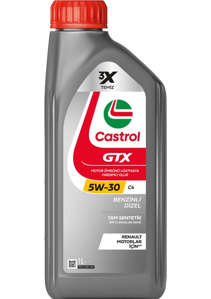 Gtx 5W-30 C4 Tam Sentetik Dpf Motor Yağı 1 L( Üretim Yılı 2024 )