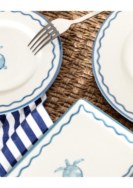 Souterrain 6 Kişilik 15 Parça Sunum Yemek Takımı - Mavi/beyaz fiyatları