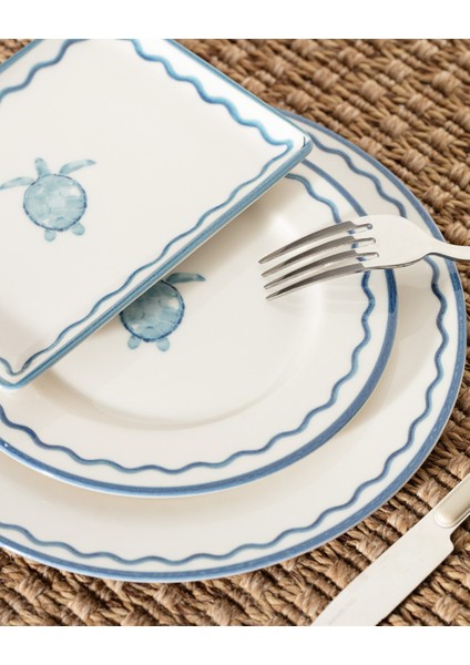 Souterrain 6 Kişilik 15 Parça Sunum Yemek Takımı - Mavi/beyaz modelleri