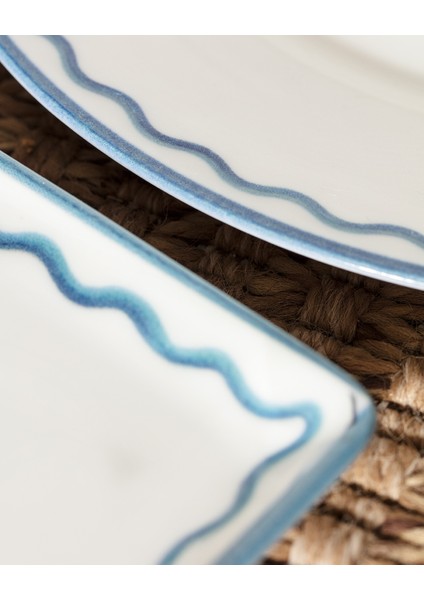 Souterrain 6 Kişilik 15 Parça Sunum Yemek Takımı - Mavi/beyaz indirimleri